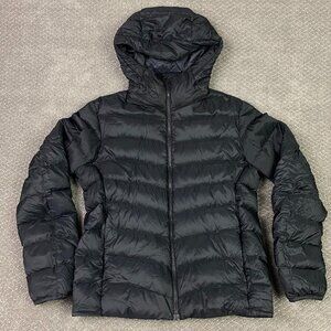 Uniqlo Ultra Light Down Puffer Jacket Parka Men's Small Black Hooded 443320